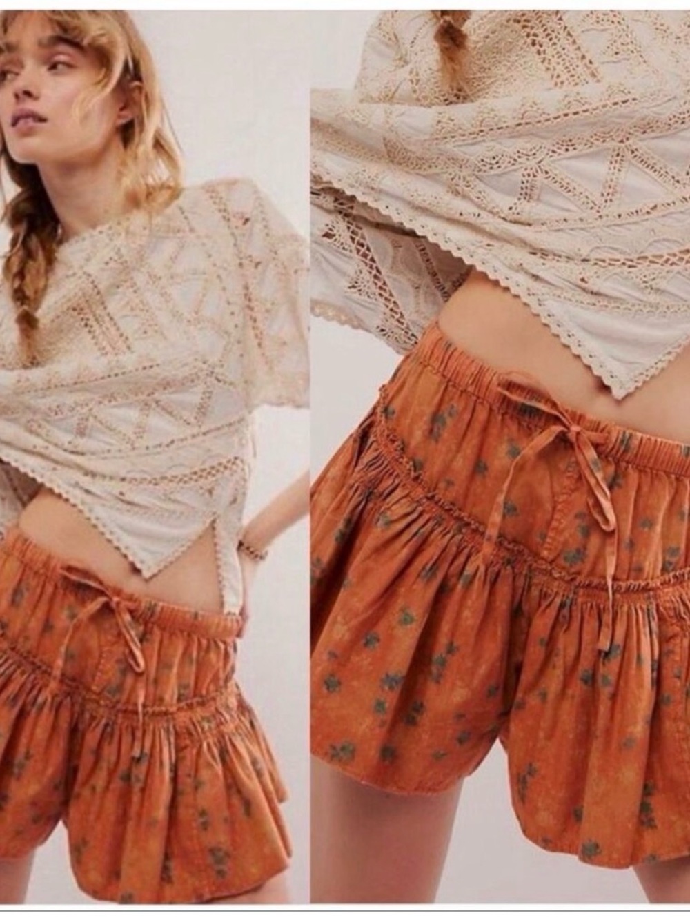 FREE PEOPLE Callista Printed Shorts NEW Medium